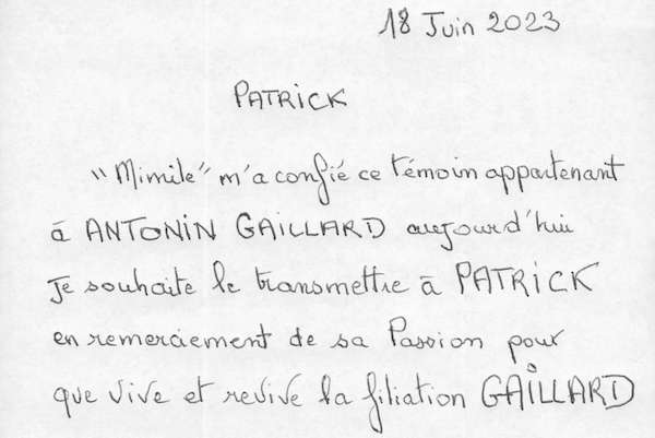 Photo du texte du discours de Marie-Claude