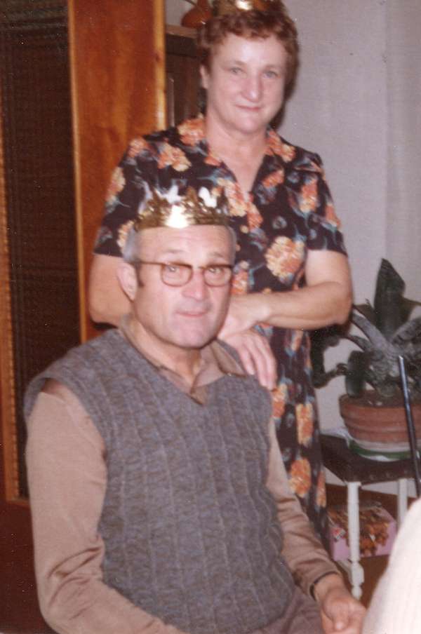 Photo d'Andrée Gondret et Emile en janvier 1979